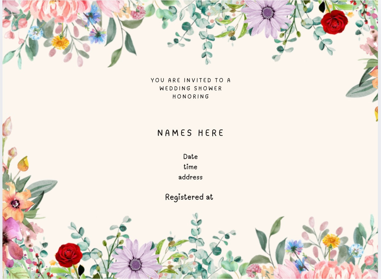 Wedding Shower invitations!!! I also have more designs