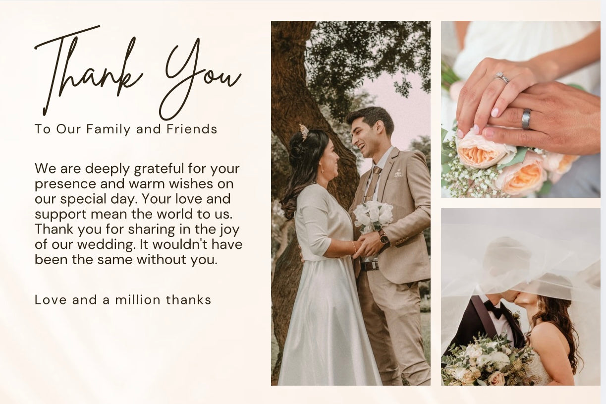 Thank you cards for weddings